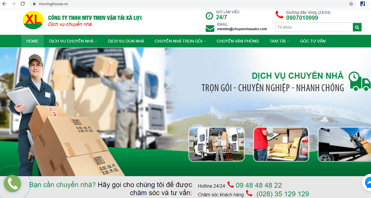 địa chỉ chuyển nhà uy tín ở TP HCM