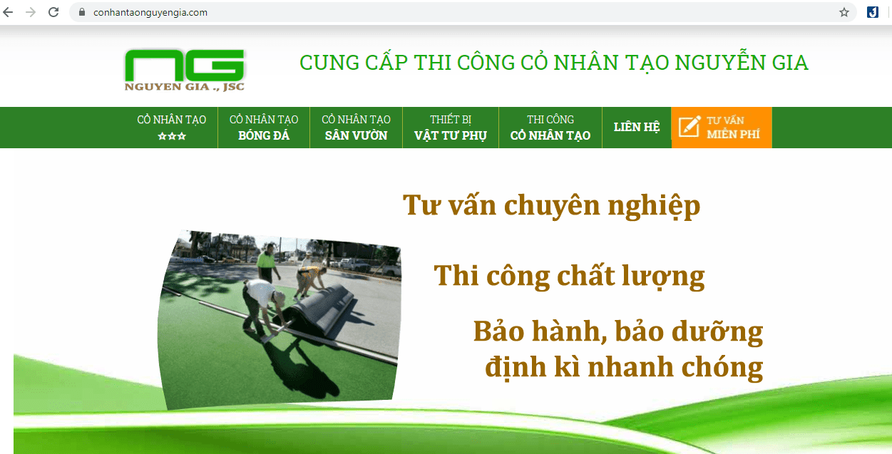 công ty cung cấp cỏ nhân tạo Sài Gòn