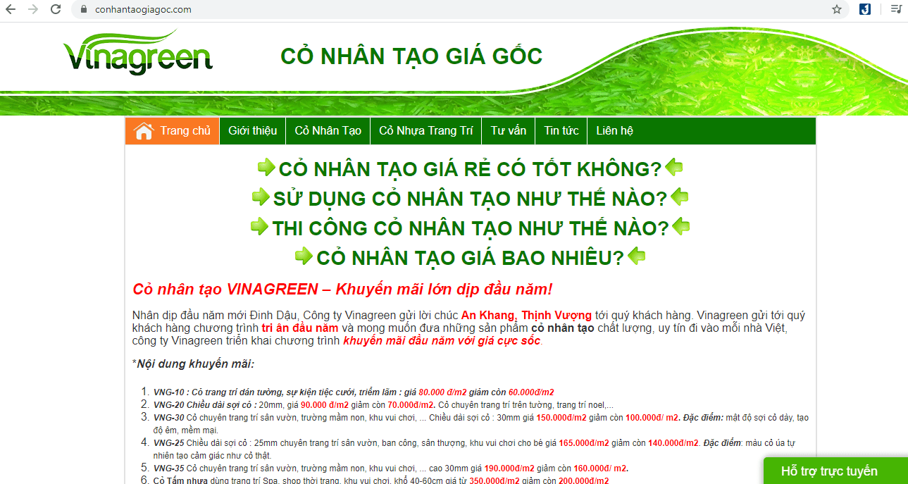 Công Ty Cung Cấp Mặt Cỏ Nhân Tạo Sài Gòn