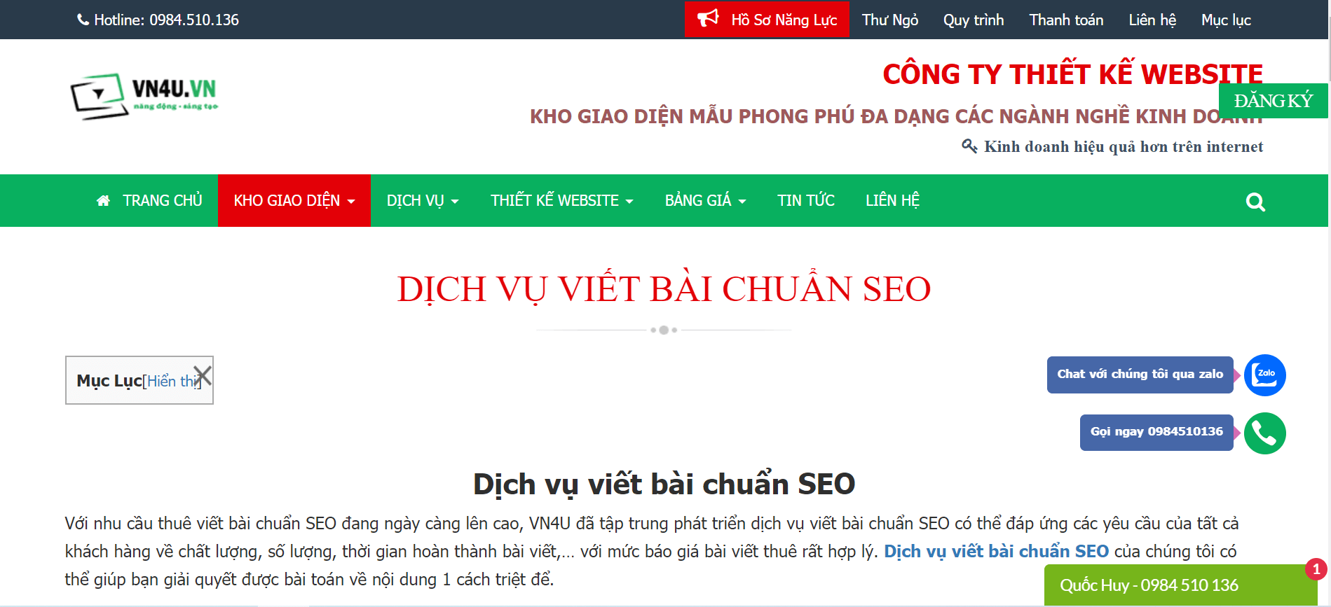 viết bài content chất lượng ở Hà Nội