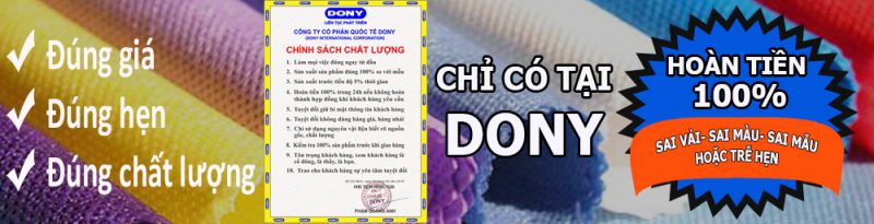 May đồng phục Dony