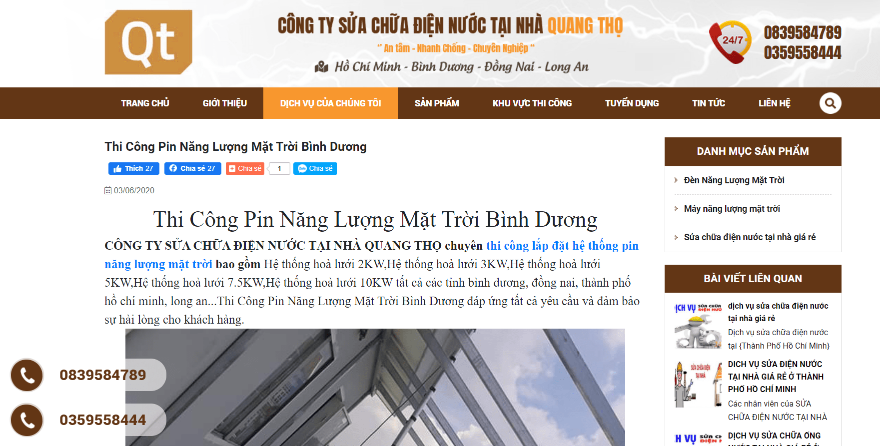 pin năng lượng mặt trời Bình Dương