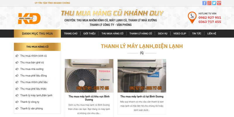 thu mua tủ lạnh cũ Bình Dương