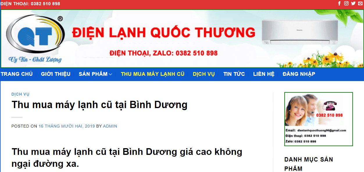 thu mua điện lạnh cũ bình dương