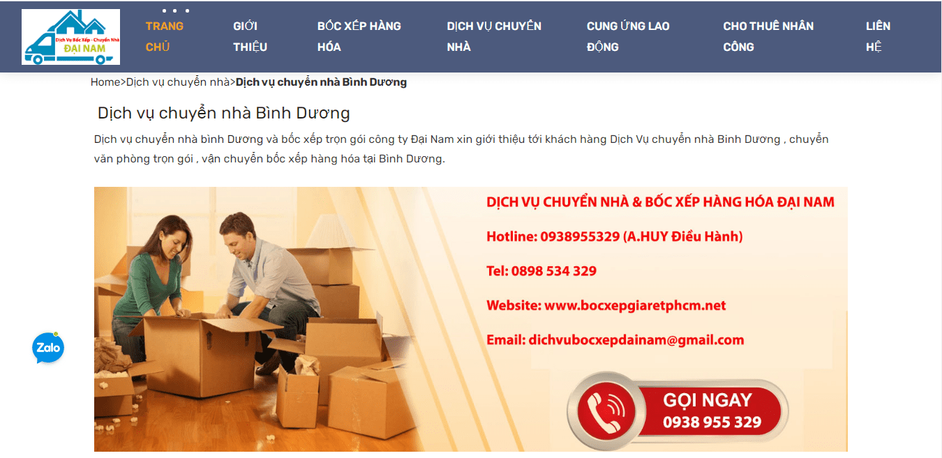 chuyển nhà trọn gói bình dương