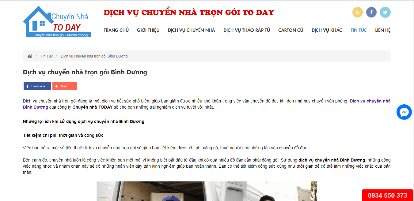 chuyển nhà trọn gói bình dương