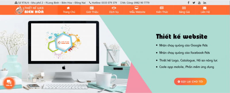 thiết kế website Biên Hòa