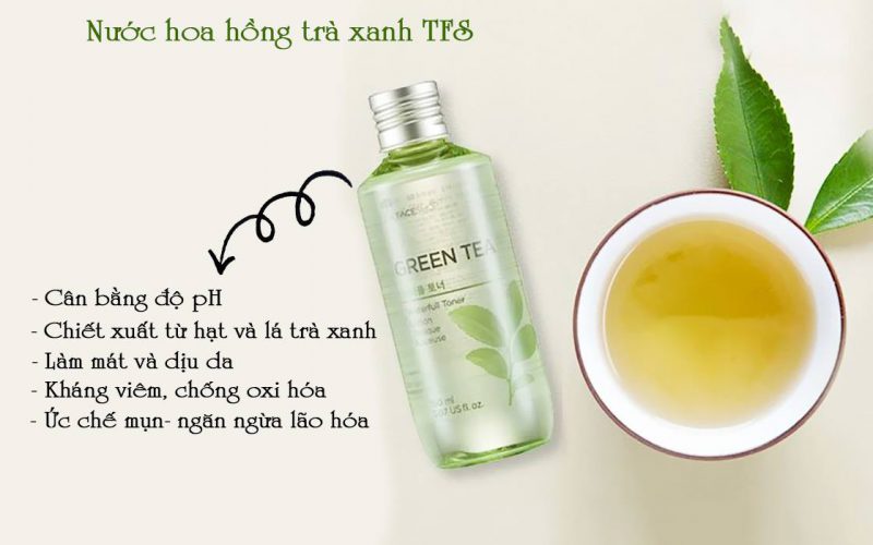 Nước Hoa Hồng Trà Xanh Green Tea Waterfull Toner The Face Shop
