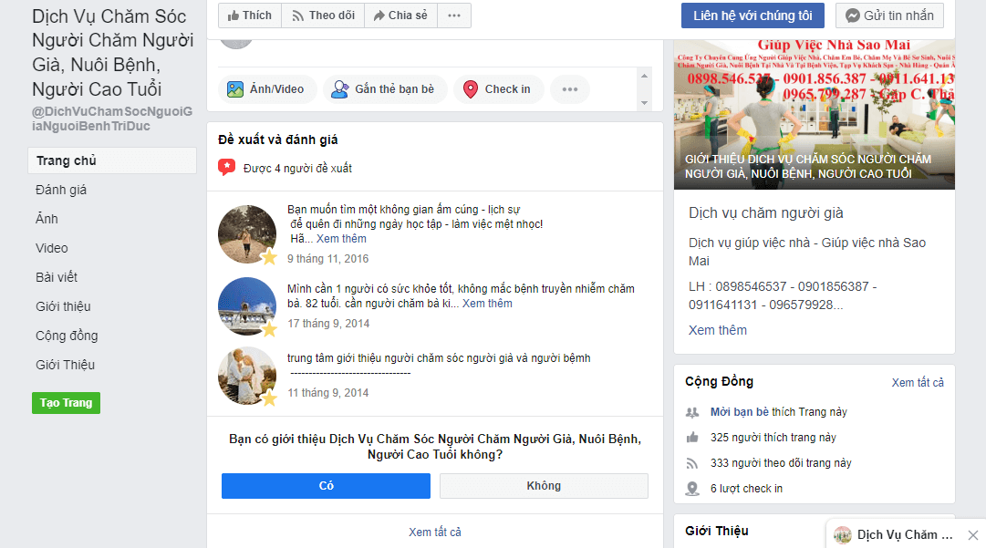 dịch vụ chăm sóc người già Sài Gòn