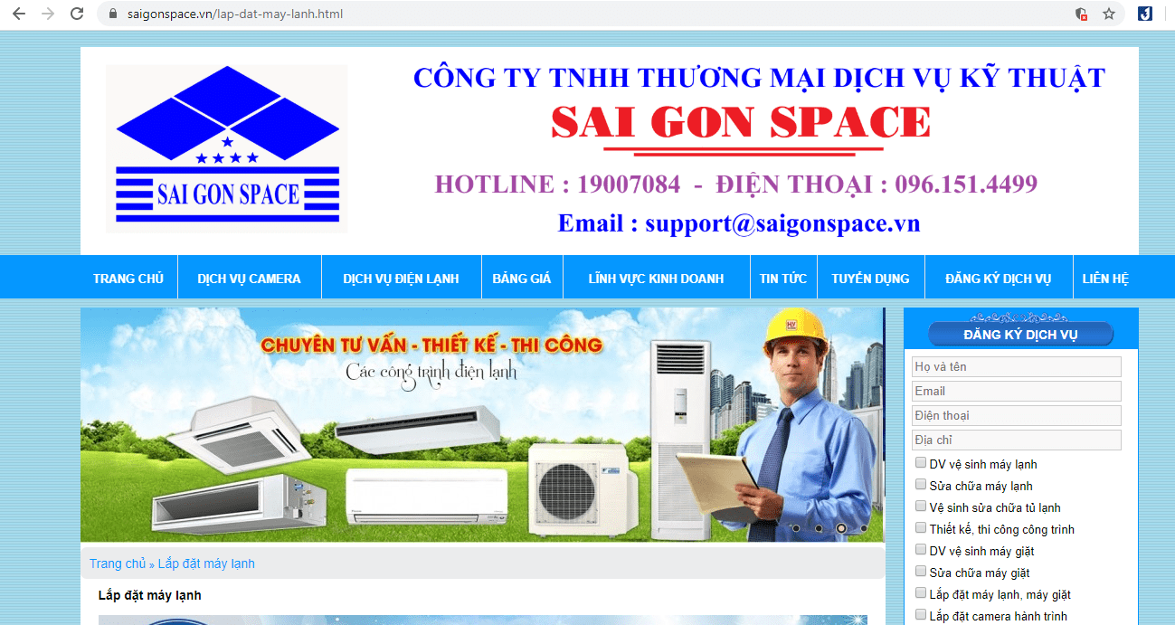 dịch vụ lắp đặt điều hòa Sài Gòn