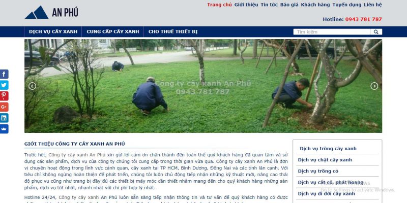 cây xanh trang trí Sài Gòn An Phú