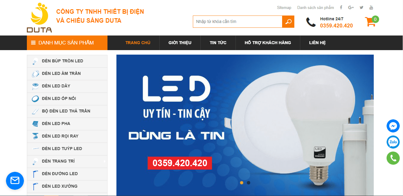 công ty đèn led tại Đà Nẵng