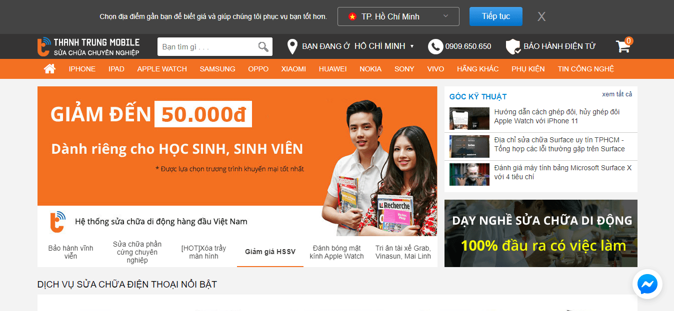 sửa điện thoại sài gòn