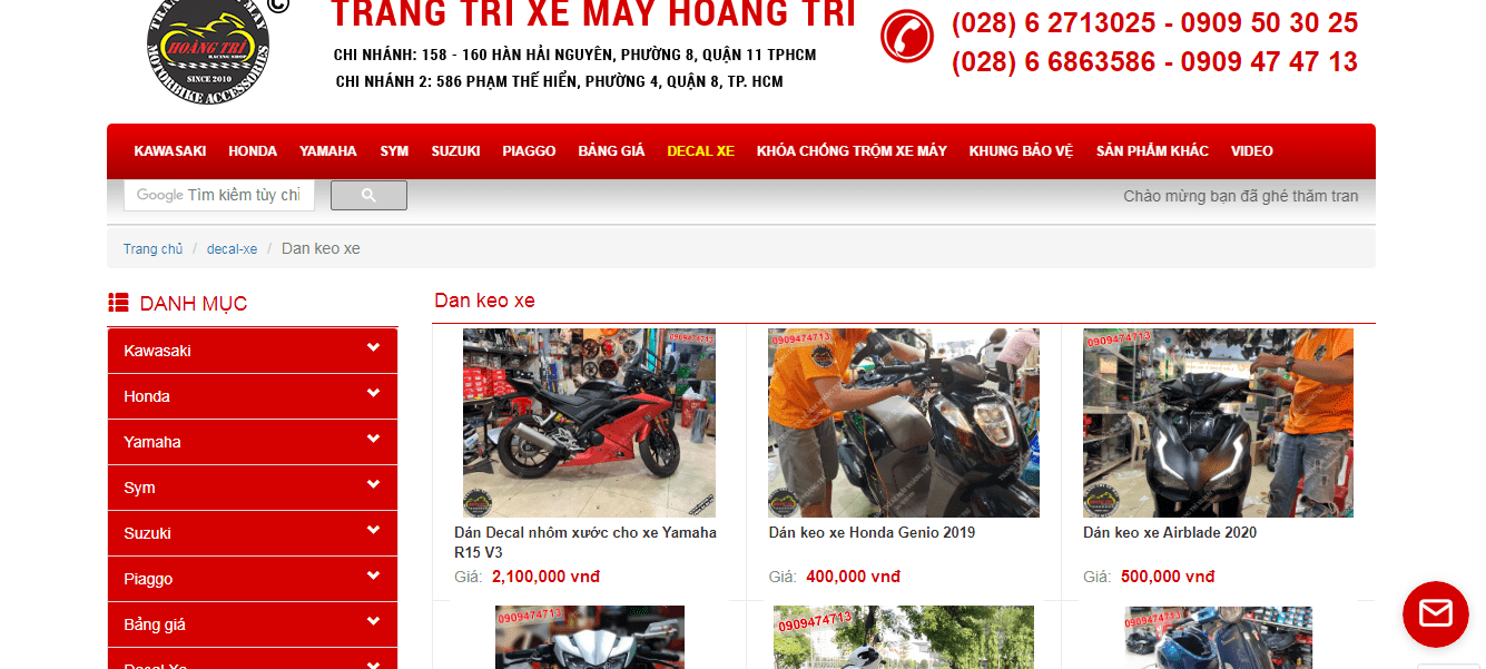 dán xe máy sài gòn dán keo xe tại tp hcm