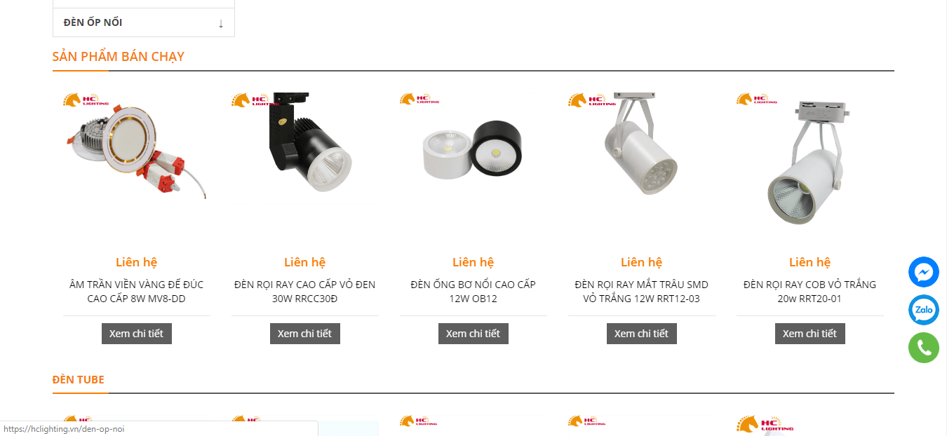 cửa hàng bán đèn tại tp hcm