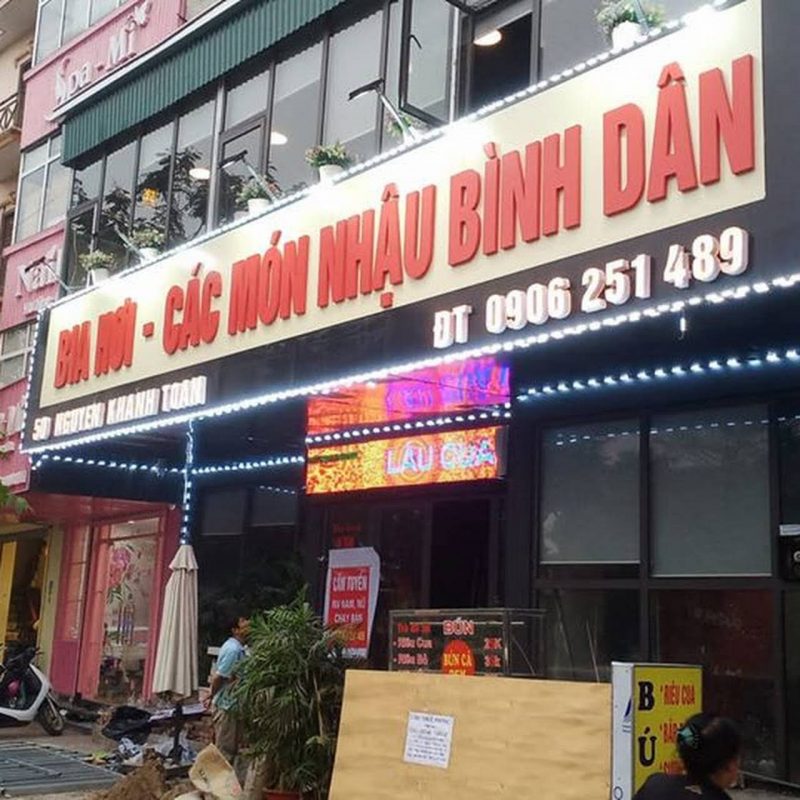 dịch vụ làm biển quảng cáo Hà Nội