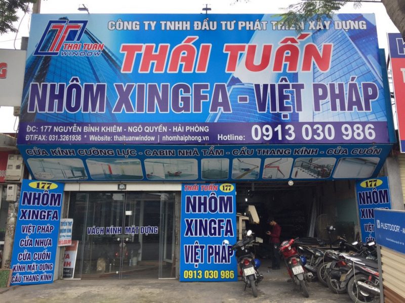 cửa hàng nhôm kính Hải Phòng