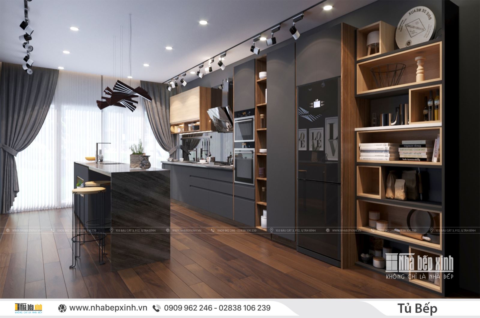 tủ bếp cần thơ nhà bếp xinh