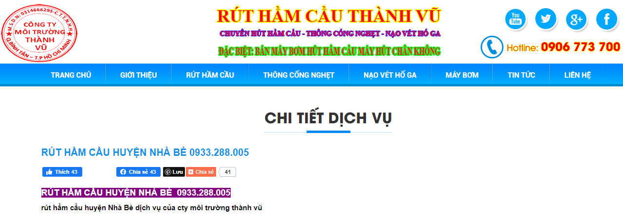 rút hầm cầu nhà bè rút hầm cầu nhà bè