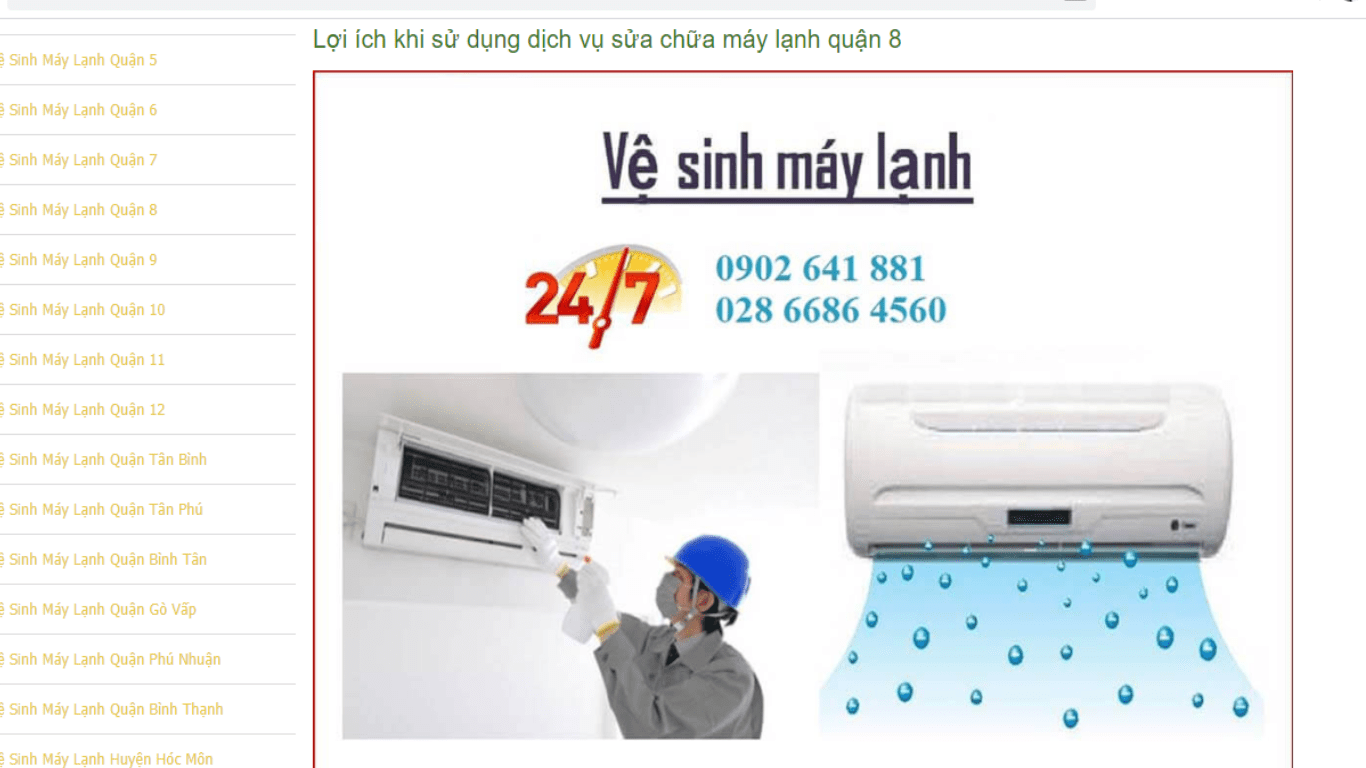 làm sạch máy lạnh