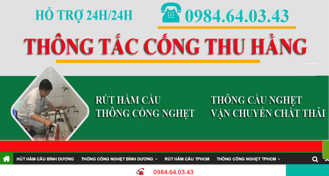 hút hầm cầu bình dương thông cống bình dương
