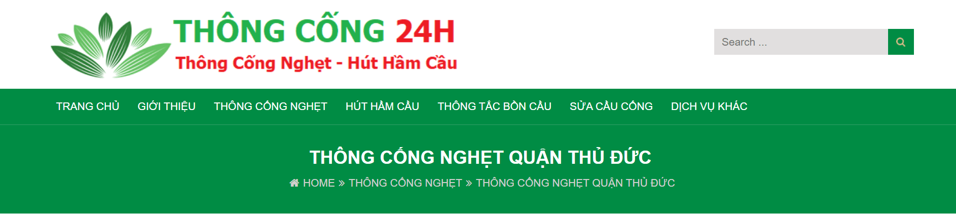 thông cống nghẹt Thủ Đức hút hầm cầu thủ đức