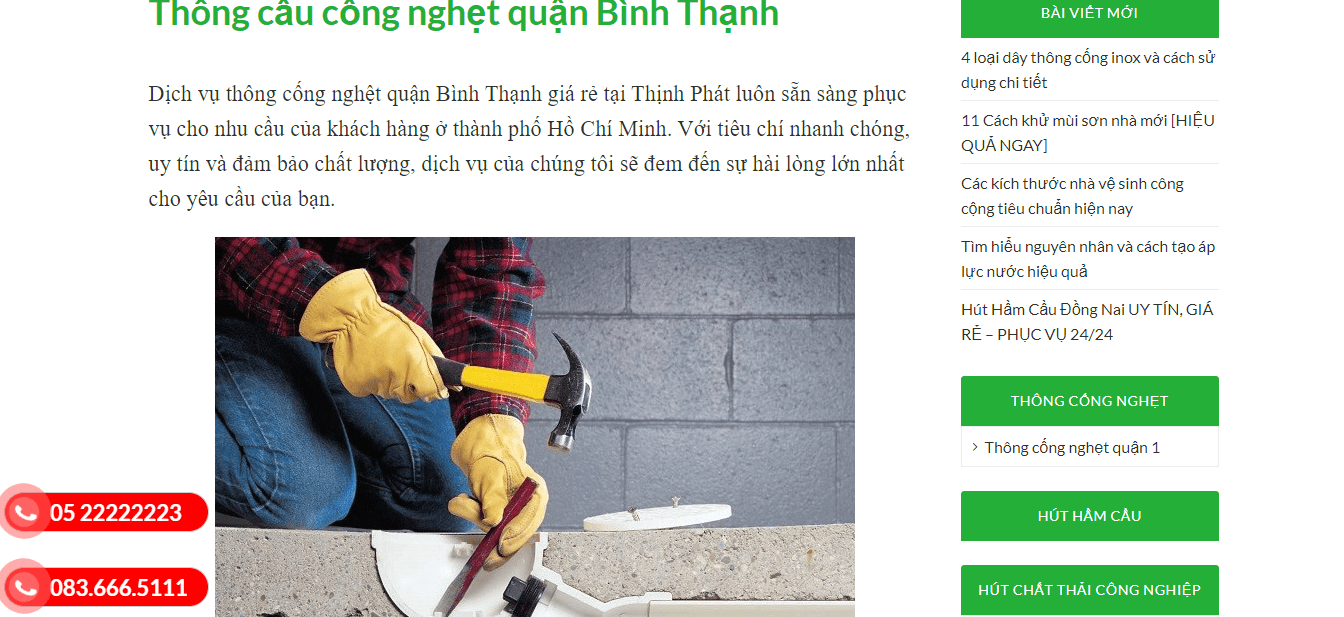 thông cống nghẹt quận bình thạnh thông tắc cống hcm