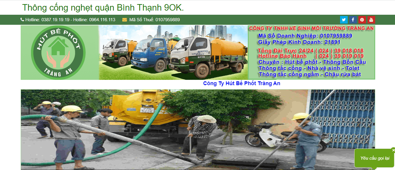 thông cống nghẹt quận bình thạnh thông tắc cống hcm
