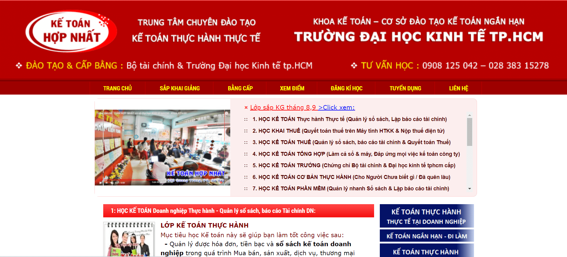 học kế toán thực hành tại TPHCM