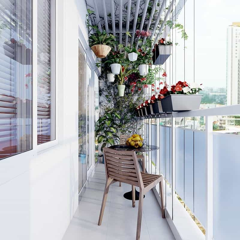 Thi công vườn treo 