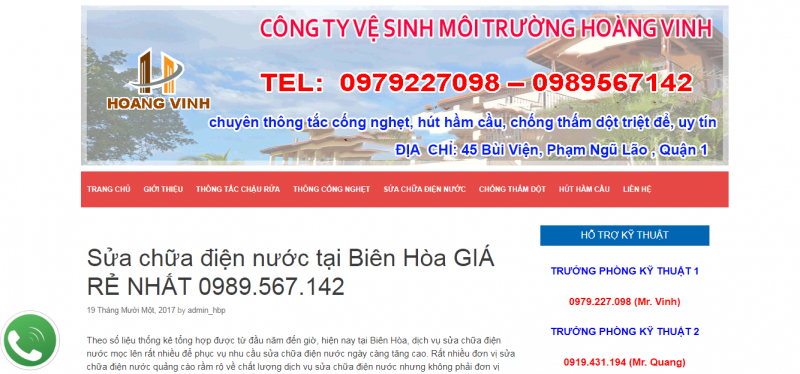 sửa chữa điện nước Biên Hòa Hoàng Vinh