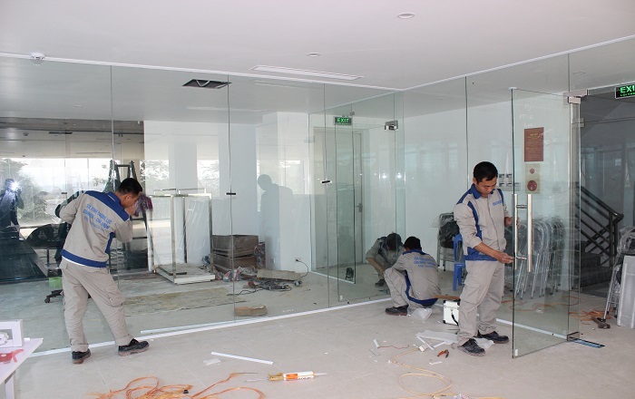 cửa kính cường lực Bình Dương Nhôm Kính Đăng Chiến Bình Dương