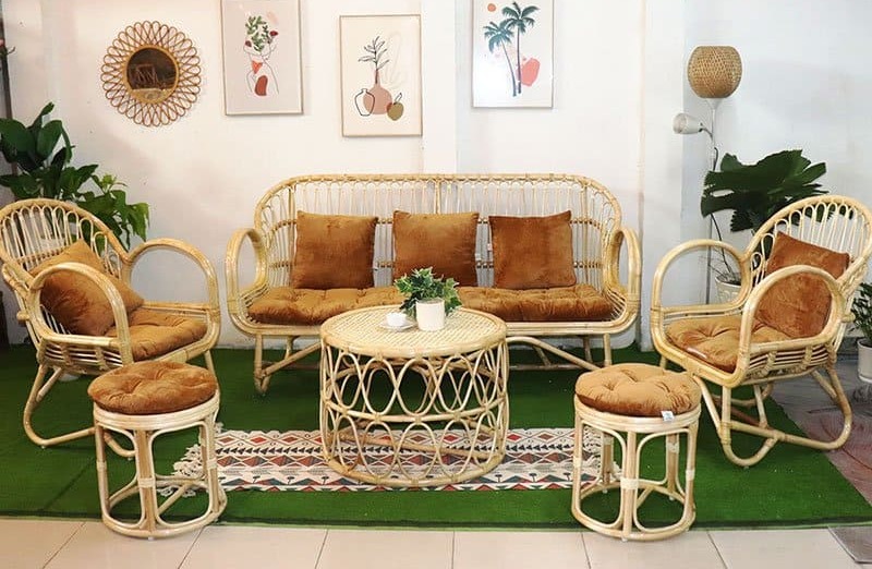 Bàn ghế mây tre Hà Nội