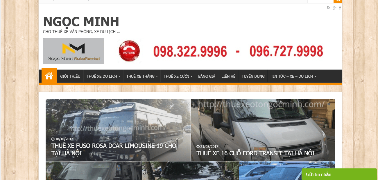 thuê xe 4 chỗ Hà Nội Ngọc Minh