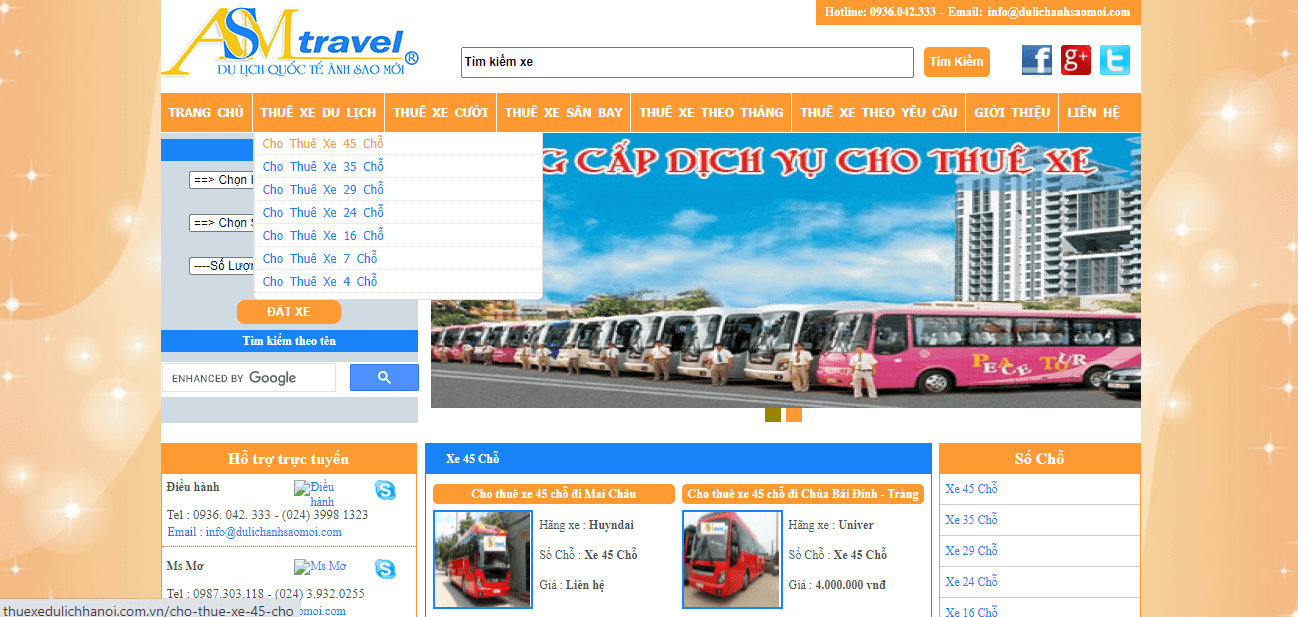 thuê xe 4 chỗ Hà Nội ASM