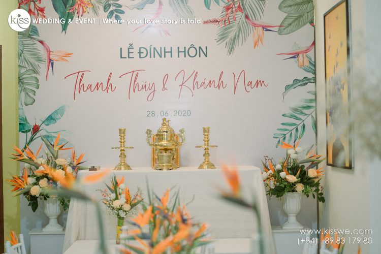 trang trí gia tiên tphcm kiss wedding event