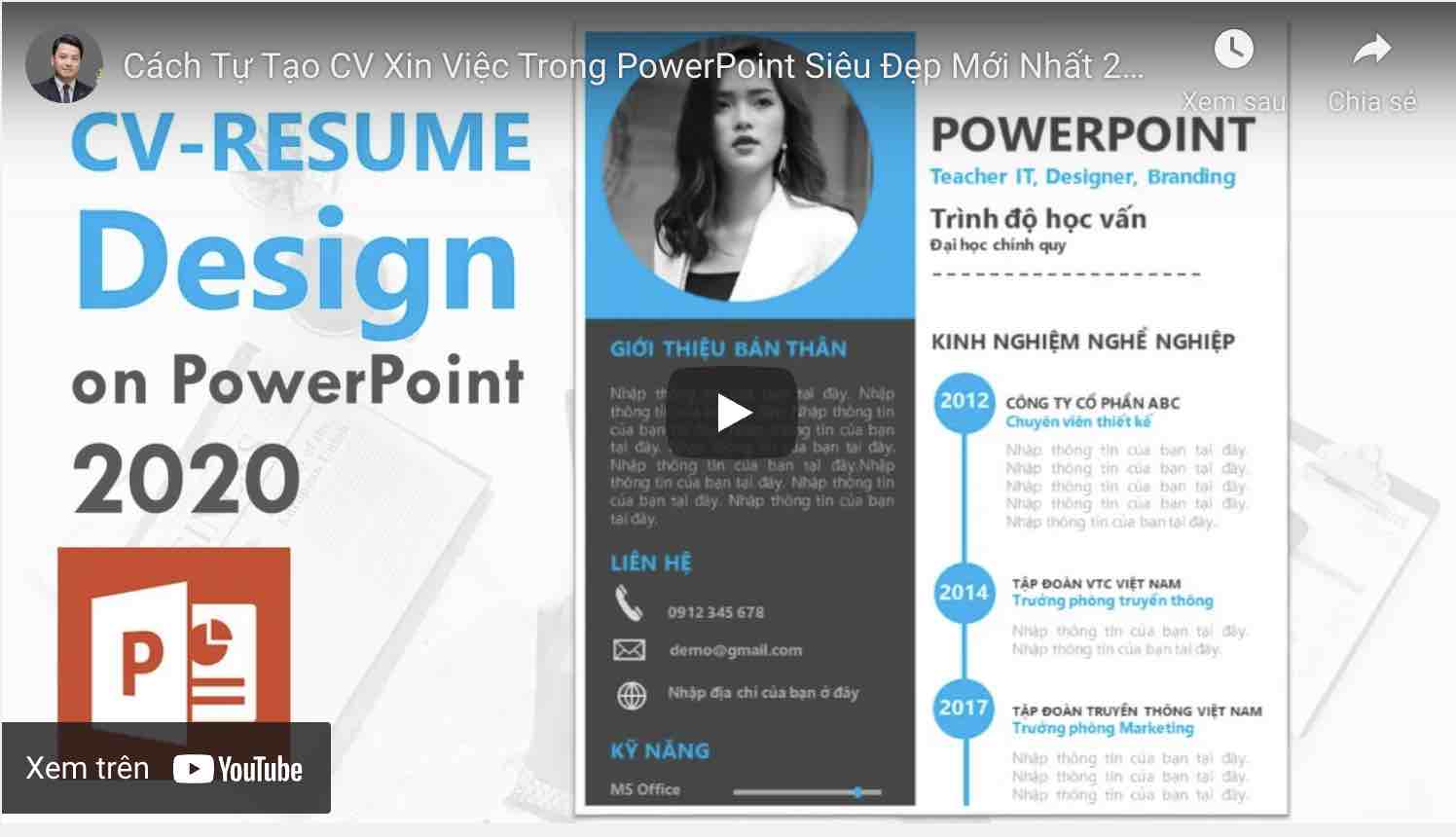 khóa học thiết kế trình chiếu powerpoint online hiệu ứng chuyên nghiệp