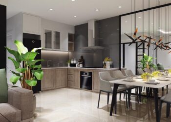 thiết kế nội thất phòng bếp Thái Bình