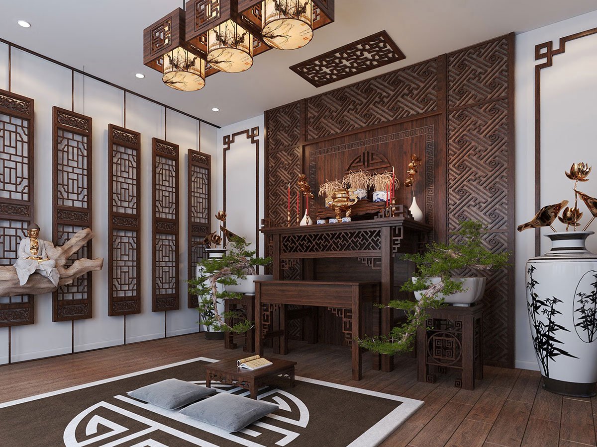 thiết kế phòng thờ quảng ninh