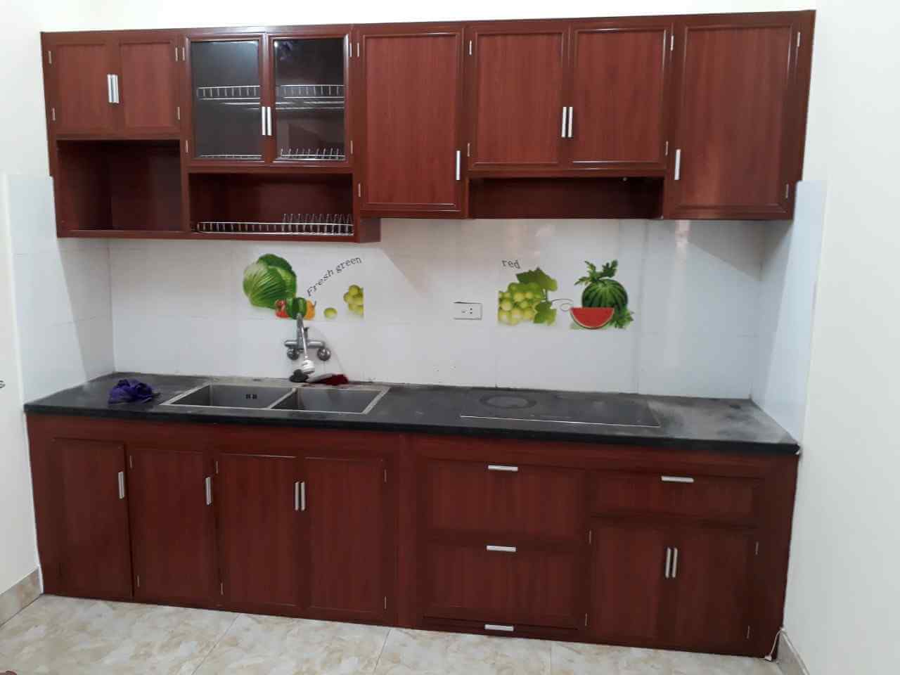 tủ bếp nhôm kính Ninh Bình tủ bếp nhôm kính Ninh Bình