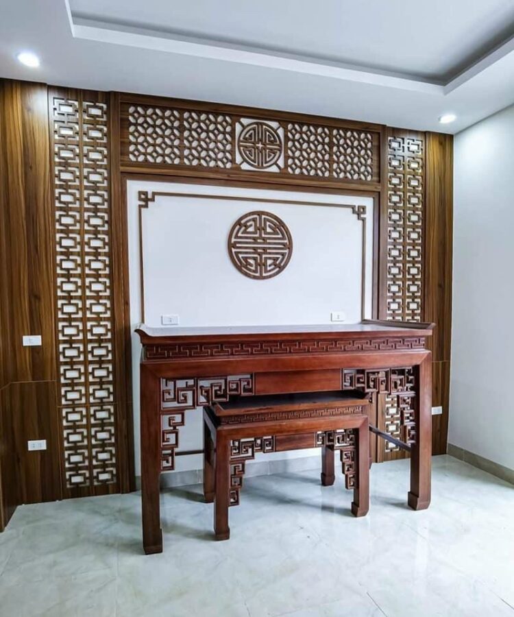 vách ngăn bàn thờ Quảng Ninh