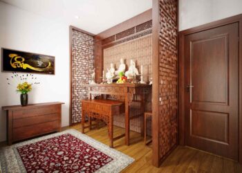 vách ngăn bàn thờ Quảng Ninh