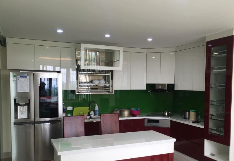 tủ bếp nhôm kính bắc giang