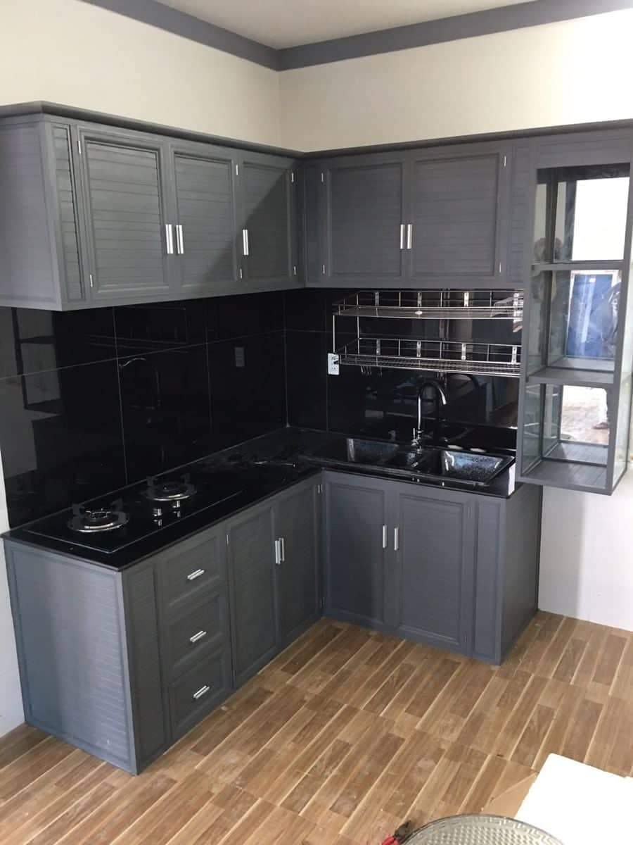 tủ bếp nhôm kính bắc giang