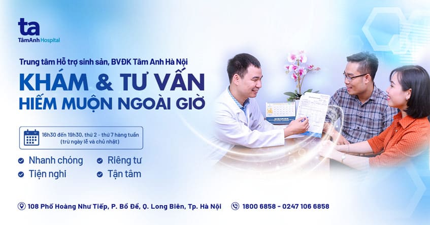 chữa hiếm muộn ở Hà Nội Bệnh viện Tâm Anh