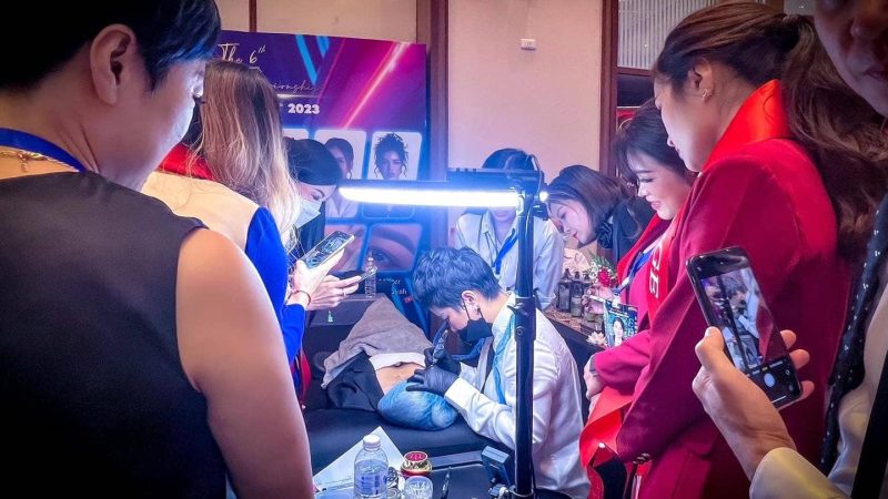 học nghề điêu khắc chân mày Huế Thẩm Mỹ Viện Diva