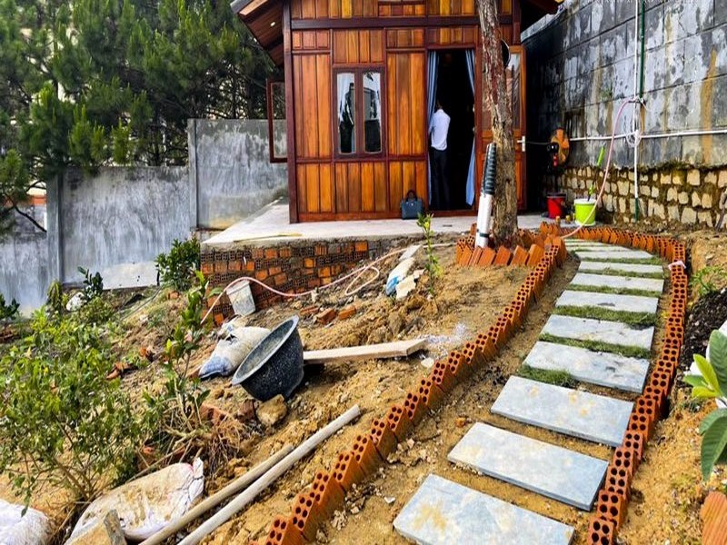 Thi công nhà gỗ homestay