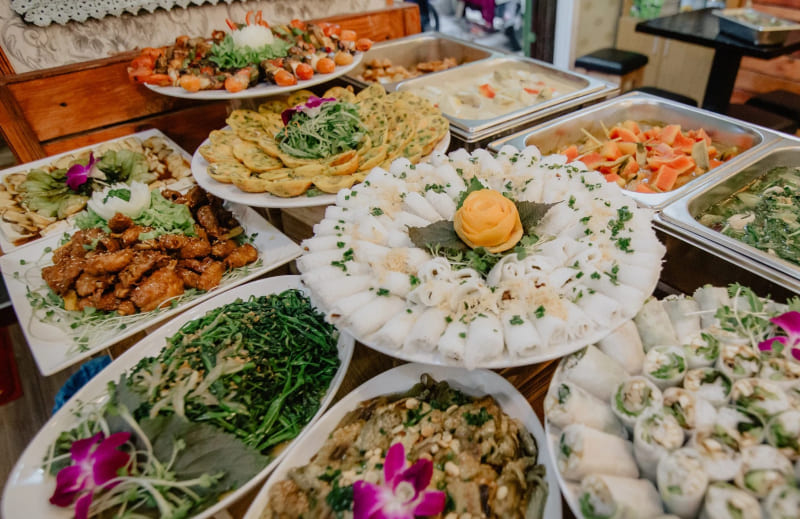 nhà hàng buffet chay hà nội