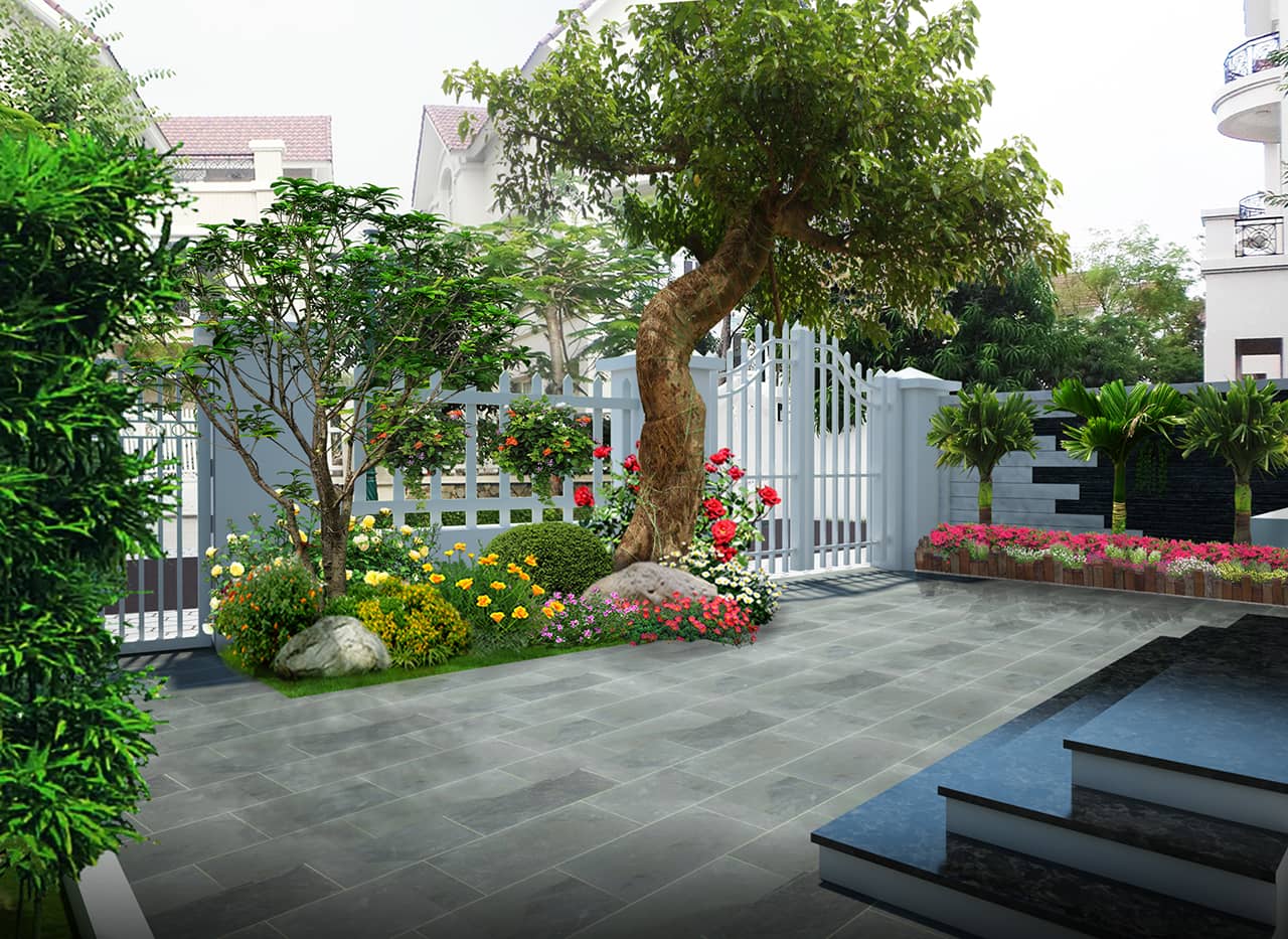 thiết kế sân vườn ở tphcm